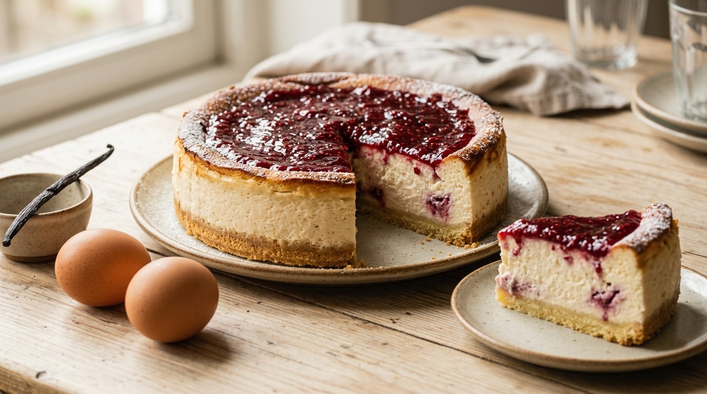 Frambozencheesecake
