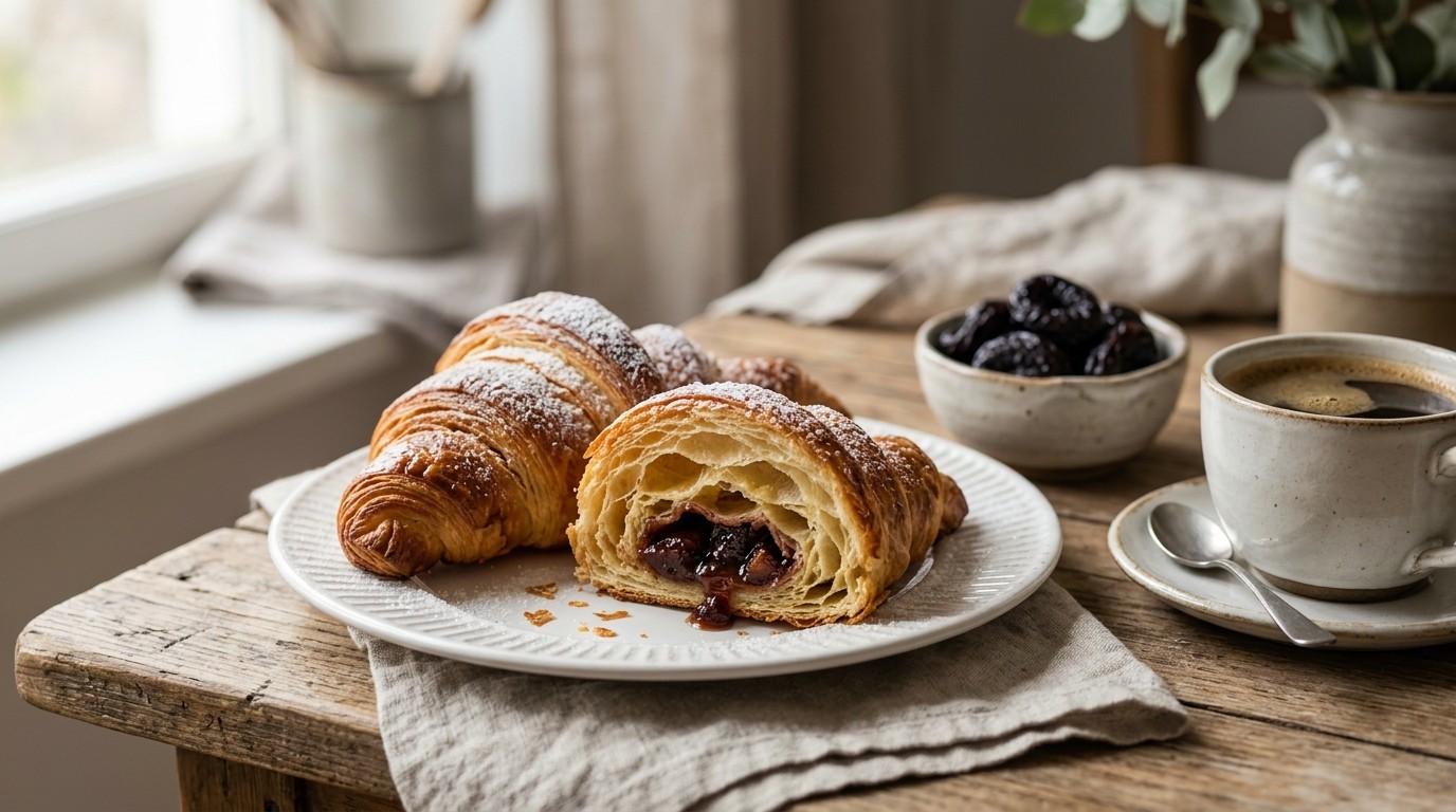 Franse Croissants met Pruimenvulling