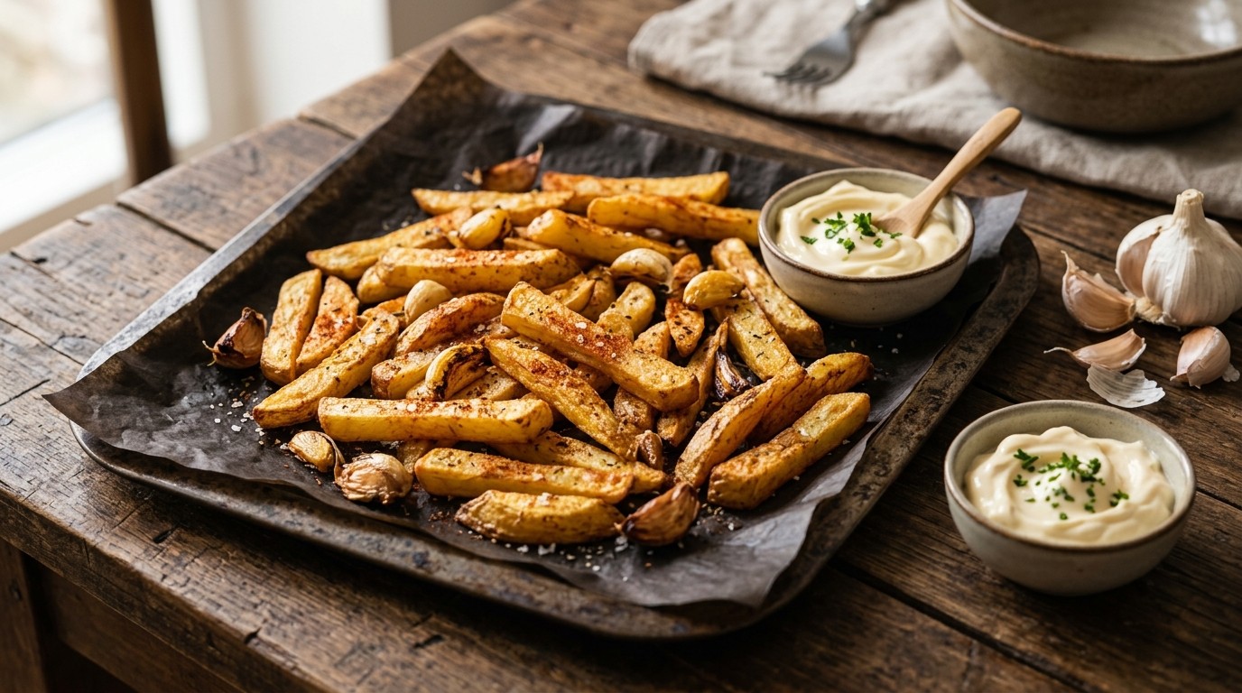 Frietjes met Paprika en Knoflook uit de Oven recept Frietjes met Paprika en Knoflook uit de Oven recept