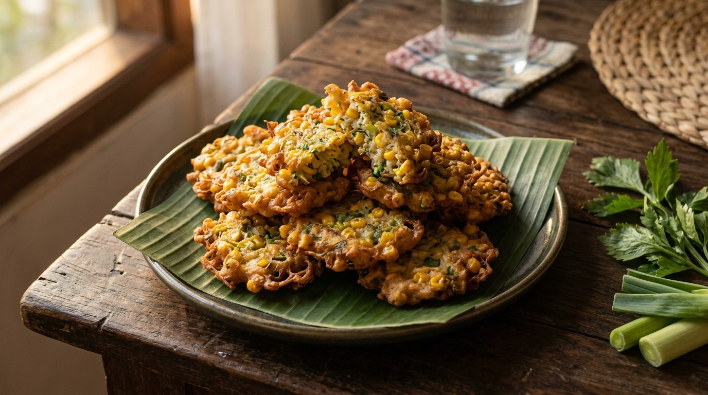 Frikadel Jagung (koekjes met Maïs en ui) recept Frikadel Jagung (koekjes met Maïs en ui) recept