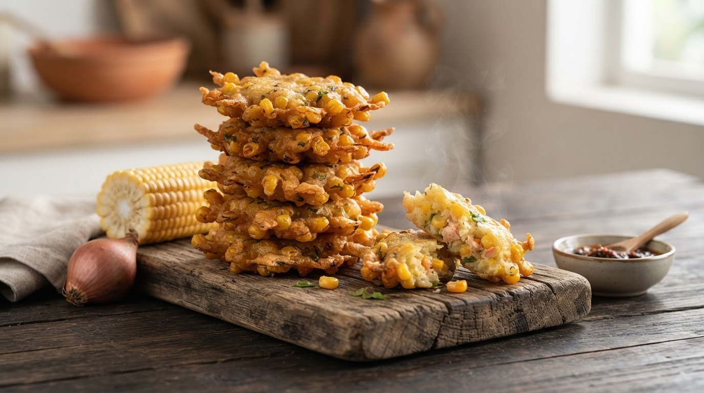 Frikadel van Verse Suikermaïs recept Frikadel van Verse Suikermaïs recept
