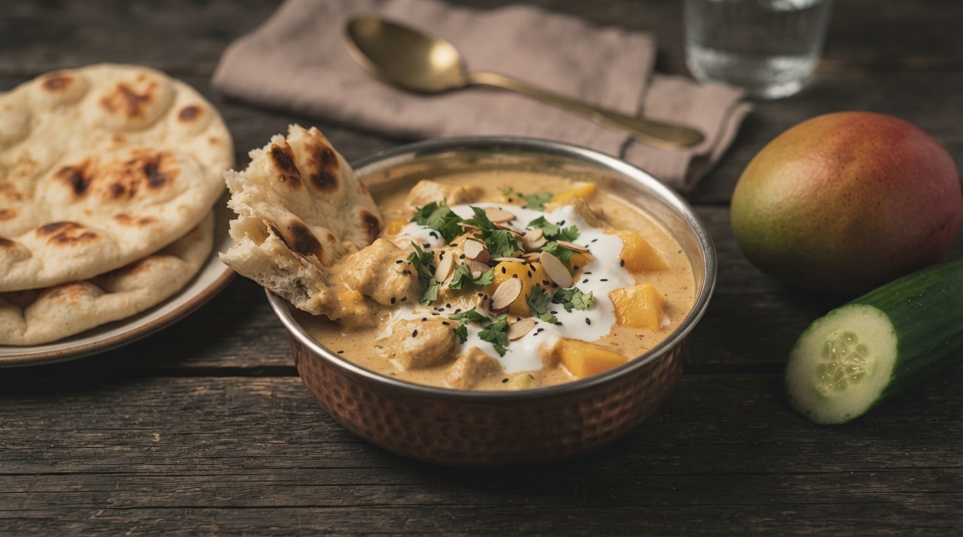 Fruitige Kipcurry met Naanbrood