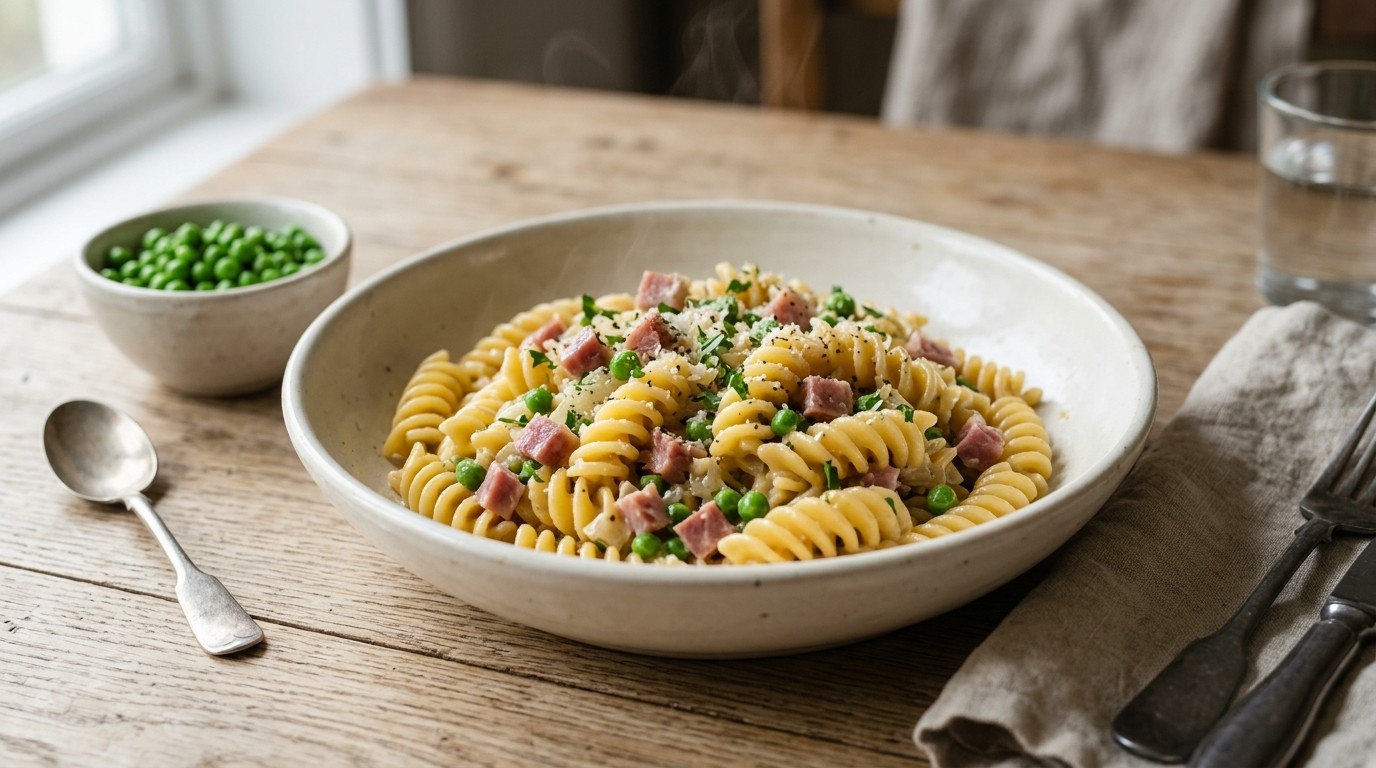 Fusilli al Prosciutto recept Fusilli al Prosciutto recept