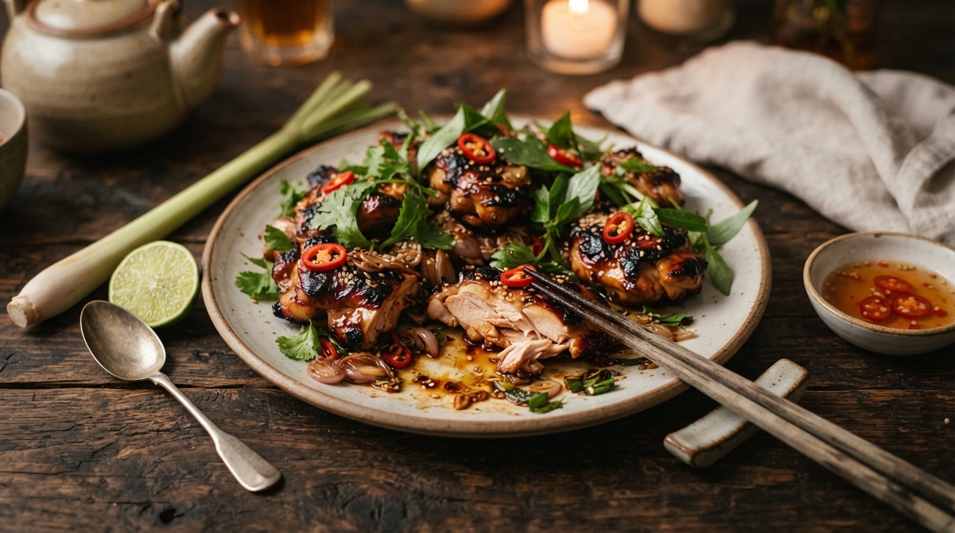 Ga xao lan (gegrilde kip met Citroengras) recept Ga xao lan (gegrilde kip met Citroengras) recept