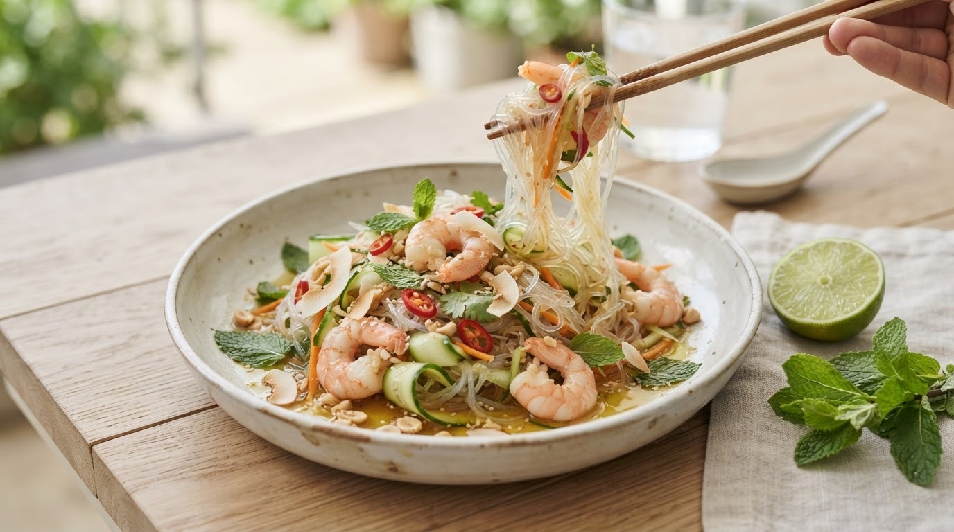 Gamba Noodle Salade recept Gamba Noodle Salade recept