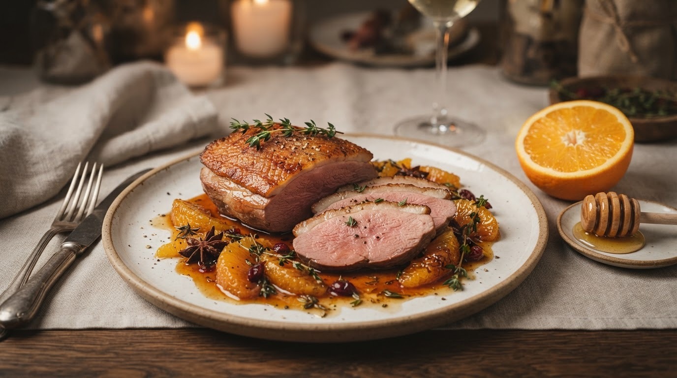 Ganzenborstfilet met Sinaasappel-wijnsaus recept Ganzenborstfilet met Sinaasappel-wijnsaus recept