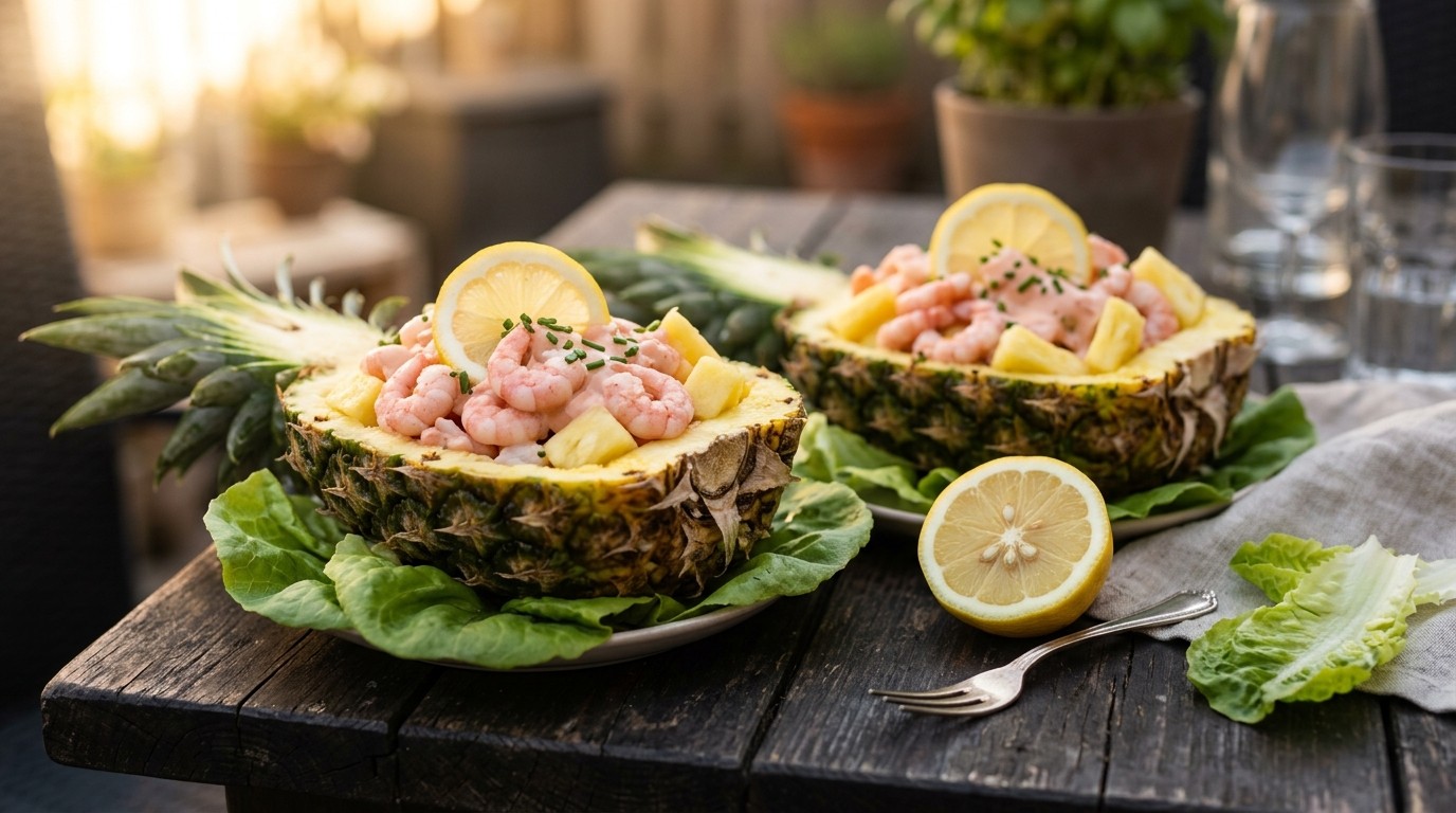 Garnalen-ananas Cocktail