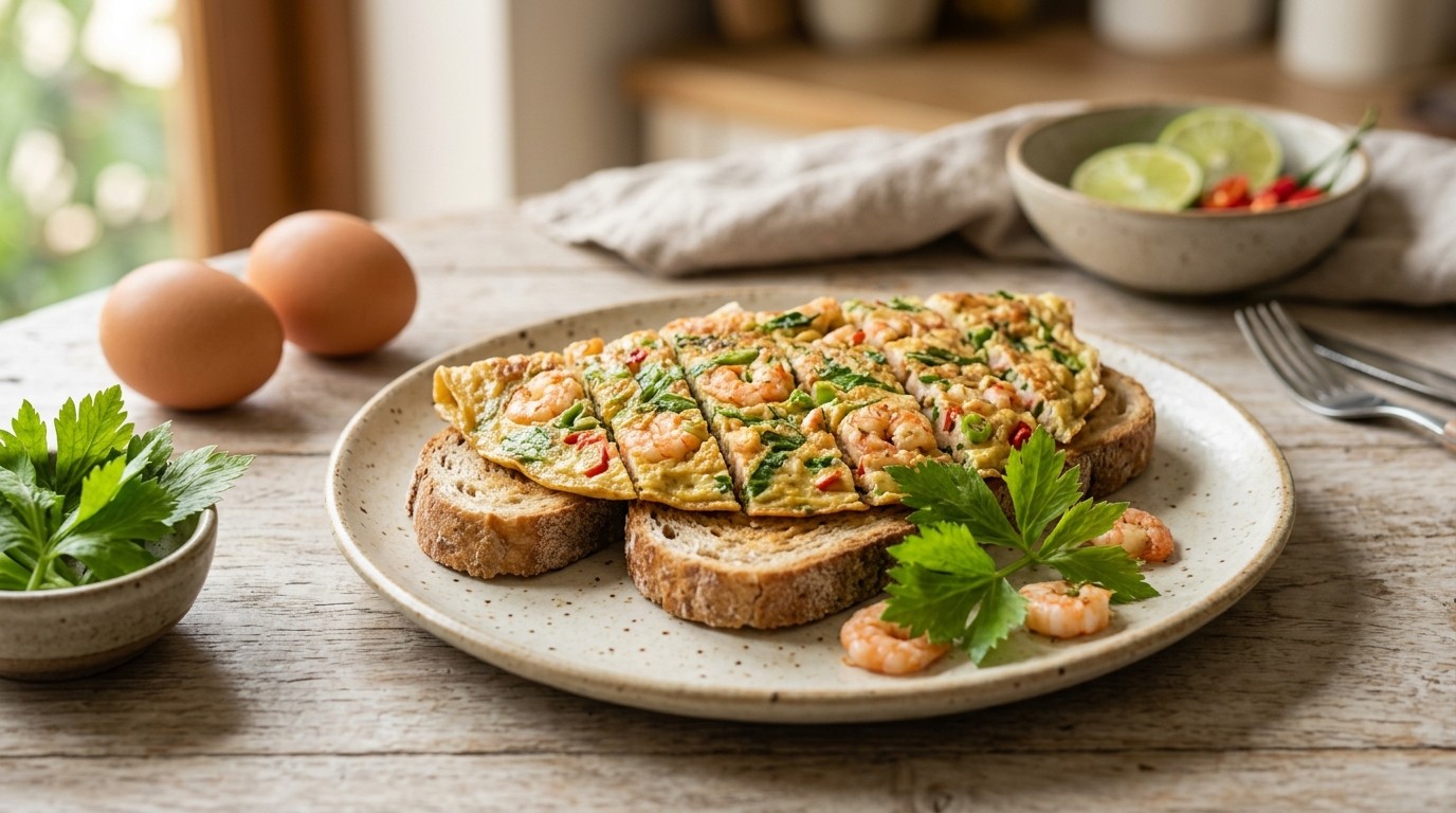Garnalen Omelet (dadar Udang)