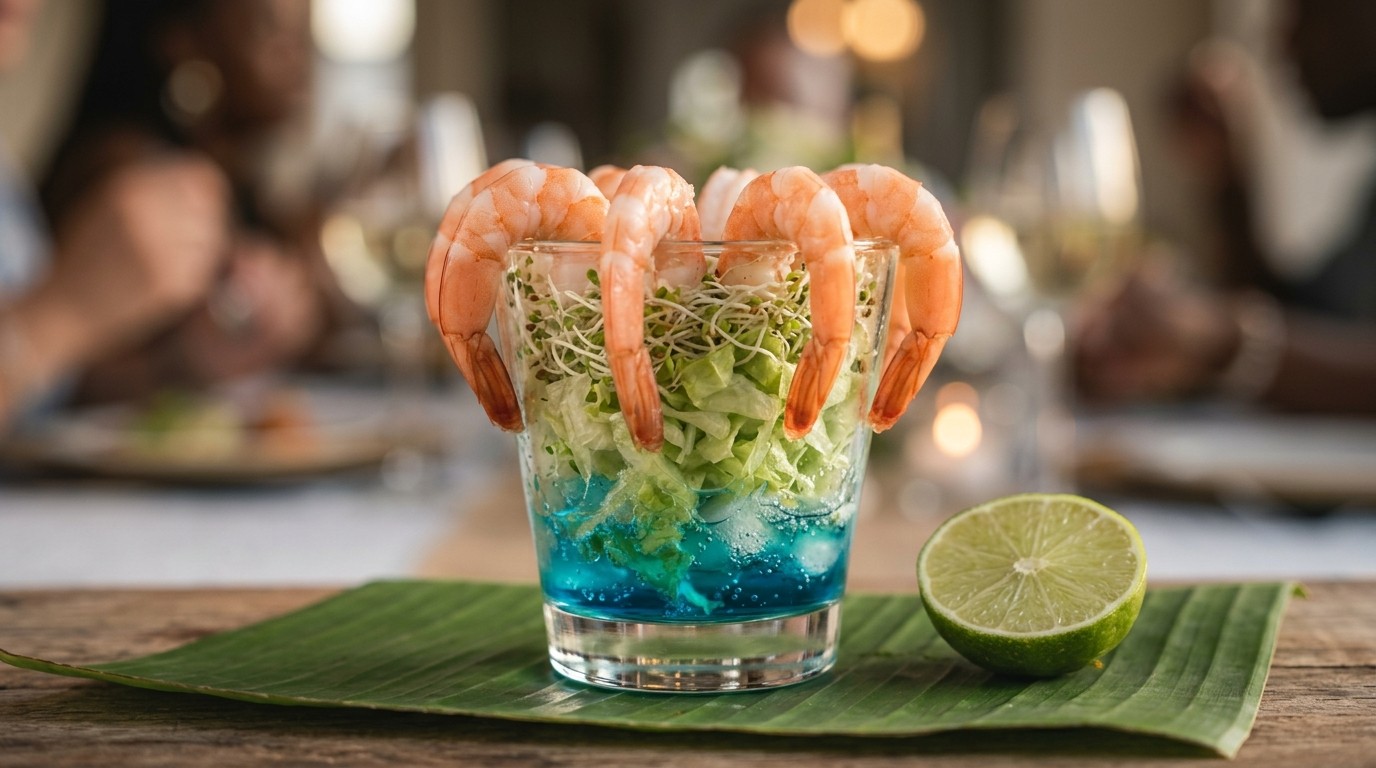 Garnalencocktail Blue Curacao