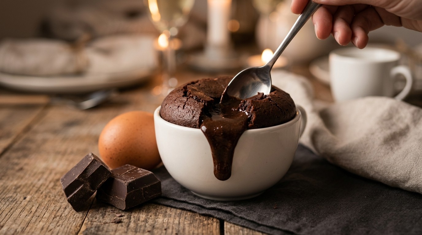 Gateau Chaud (warm Lopend Chocolade Taartje) recept Gateau Chaud (warm Lopend Chocolade Taartje) recept