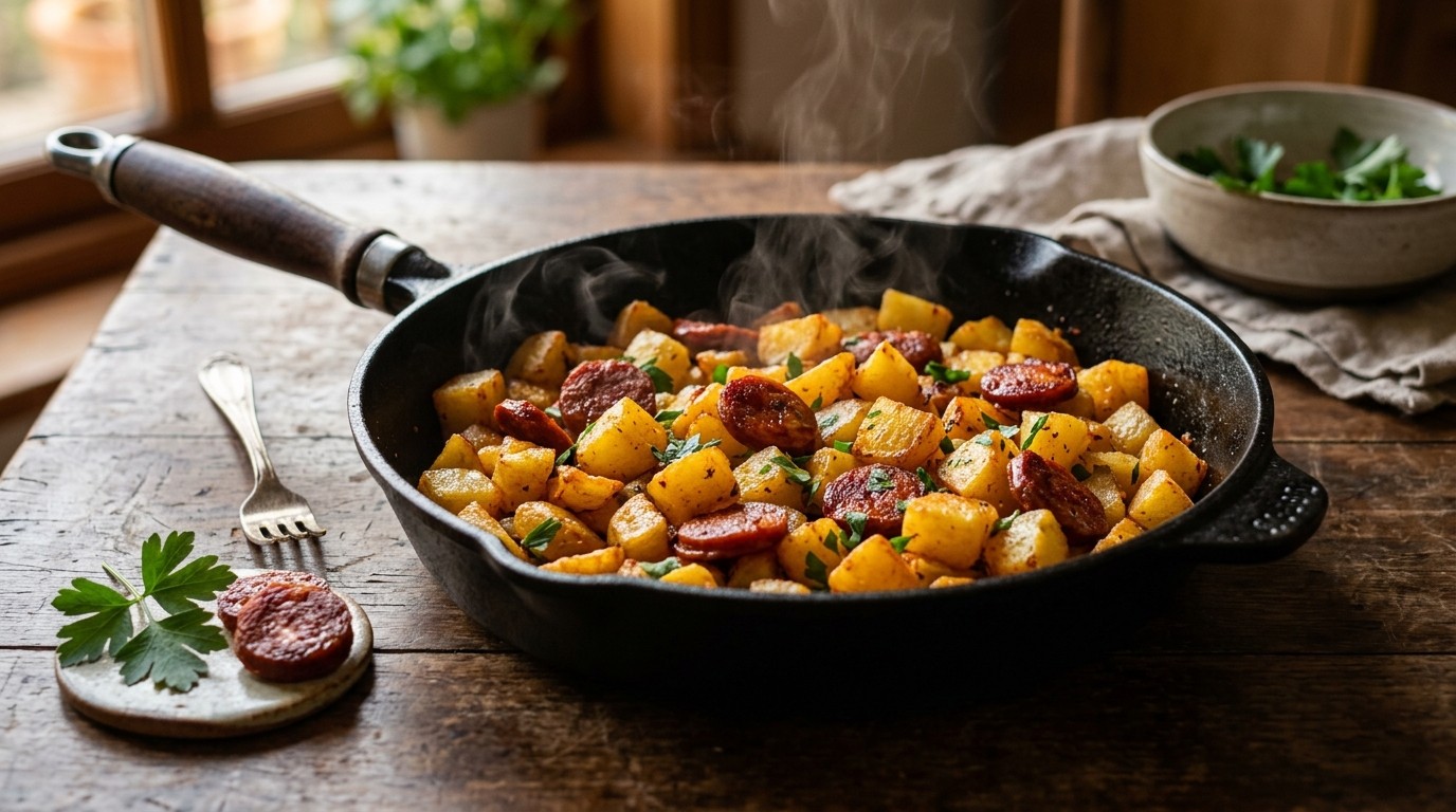 Gebakken Aardappel met Chorizo