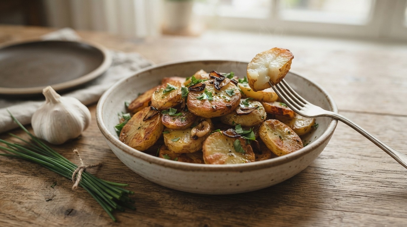 Gebakken Aardappelen met Knoflook