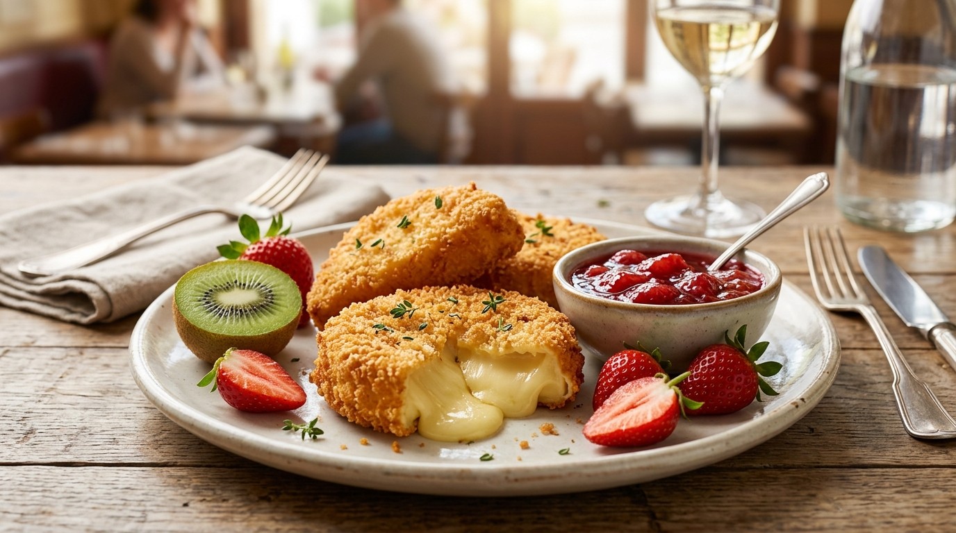 Gebakken Camembert met Aardbeienchutney