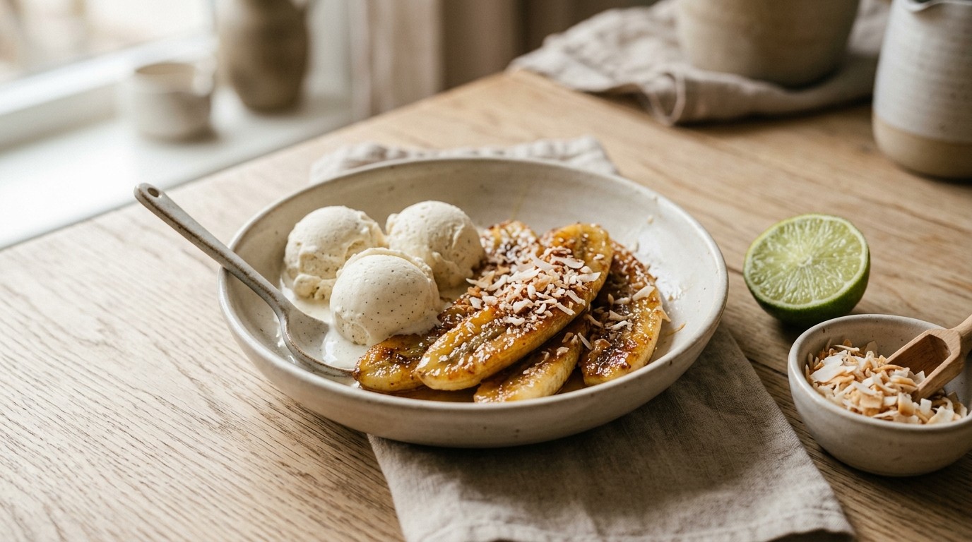 Gebakken Honing-kokosbanaan recept Gebakken Honing-kokosbanaan recept