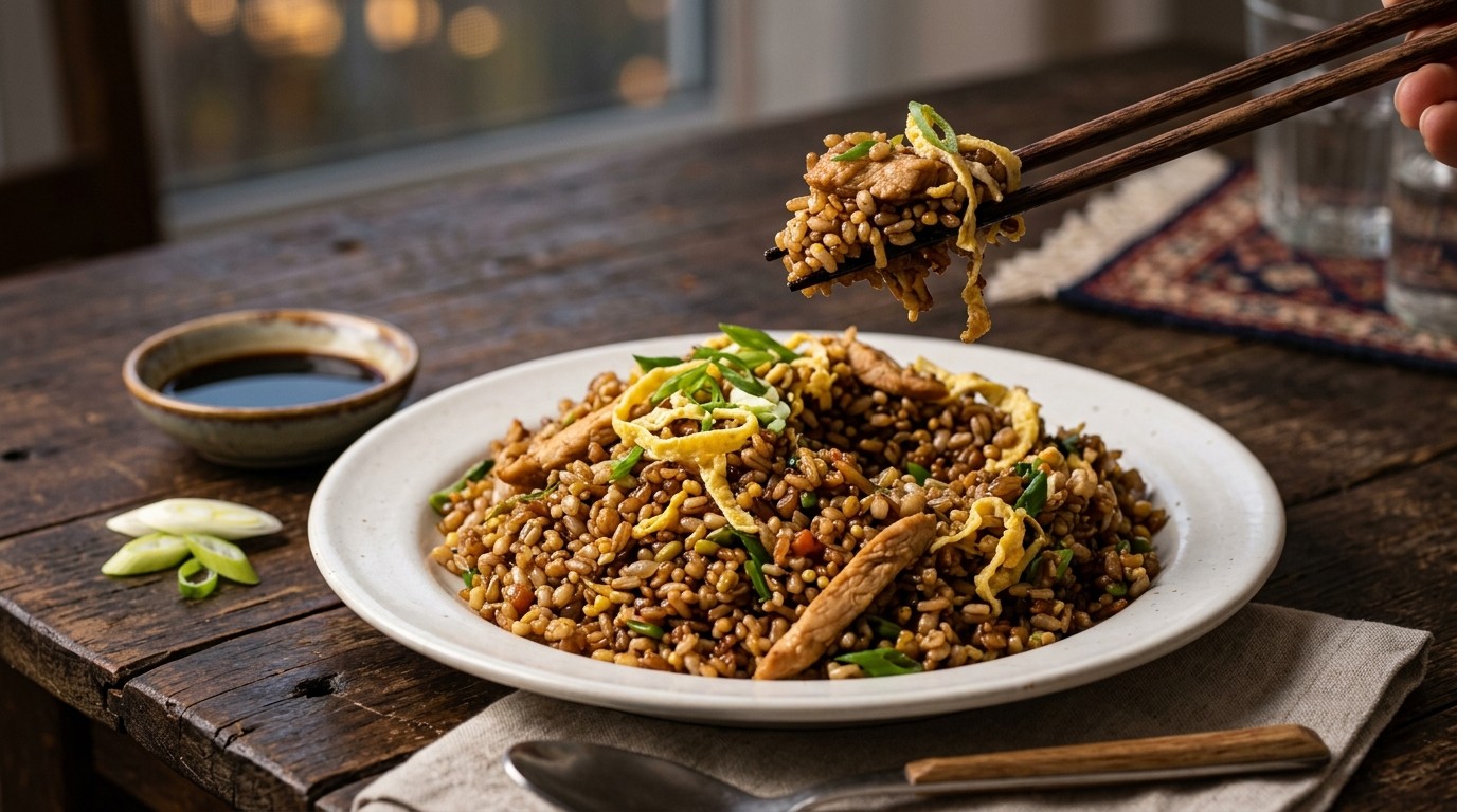 Gebakken Meergranenrijst recept Gebakken Meergranenrijst recept