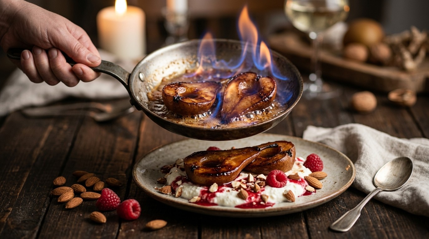 Geflambeerde Peren