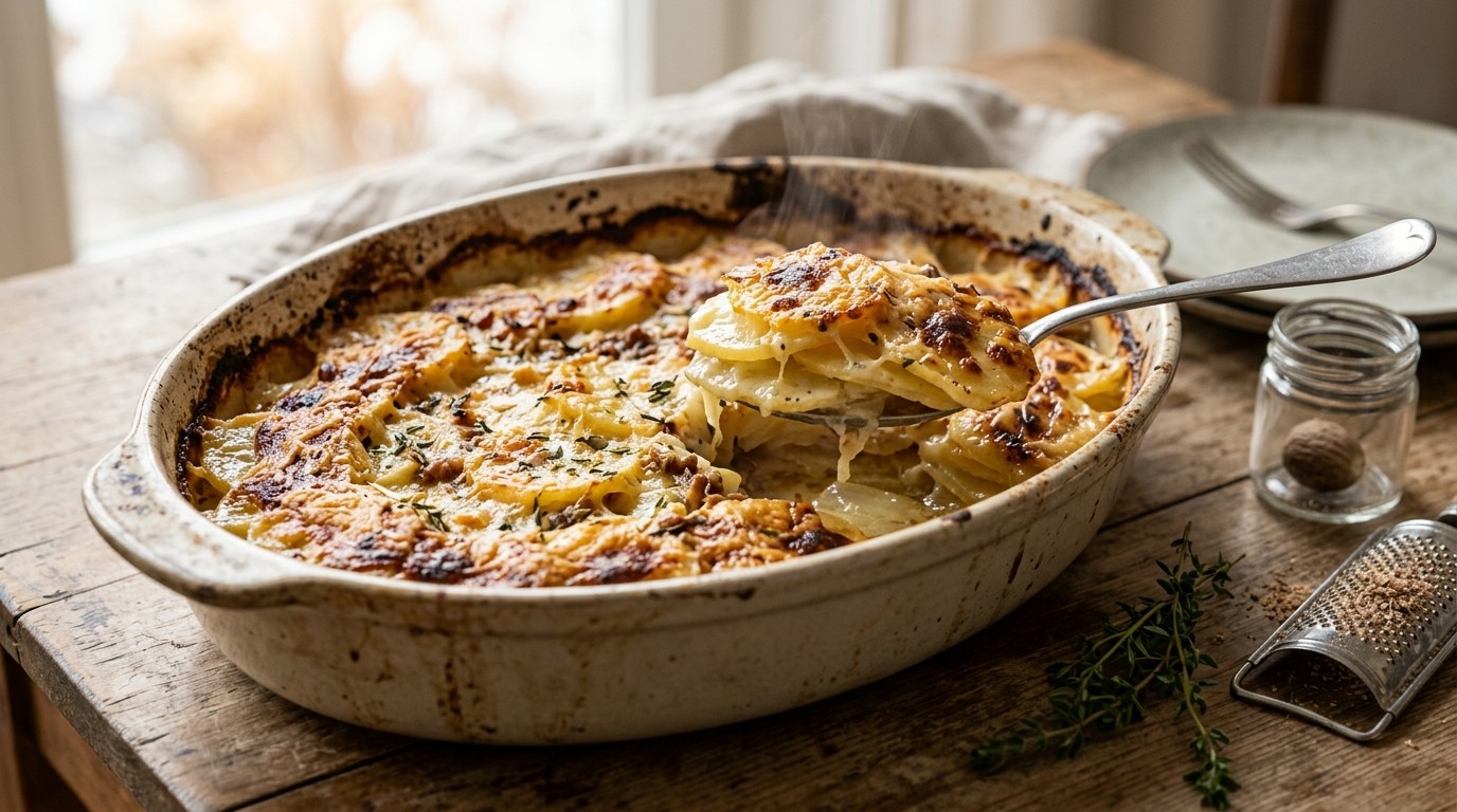 Gegratineerde Aardappelschotel