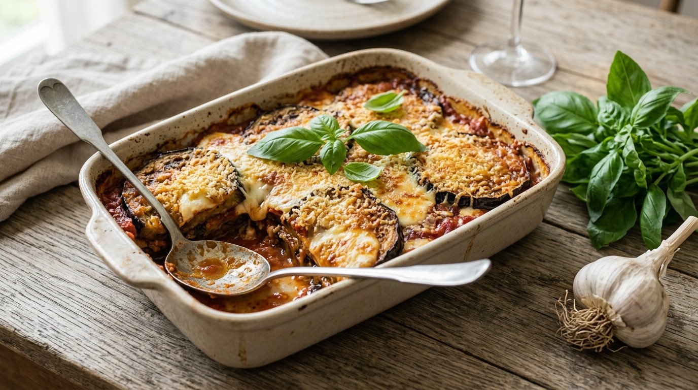 Gegratineerde Aubergines met Mozzarella recept Gegratineerde Aubergines met Mozzarella recept