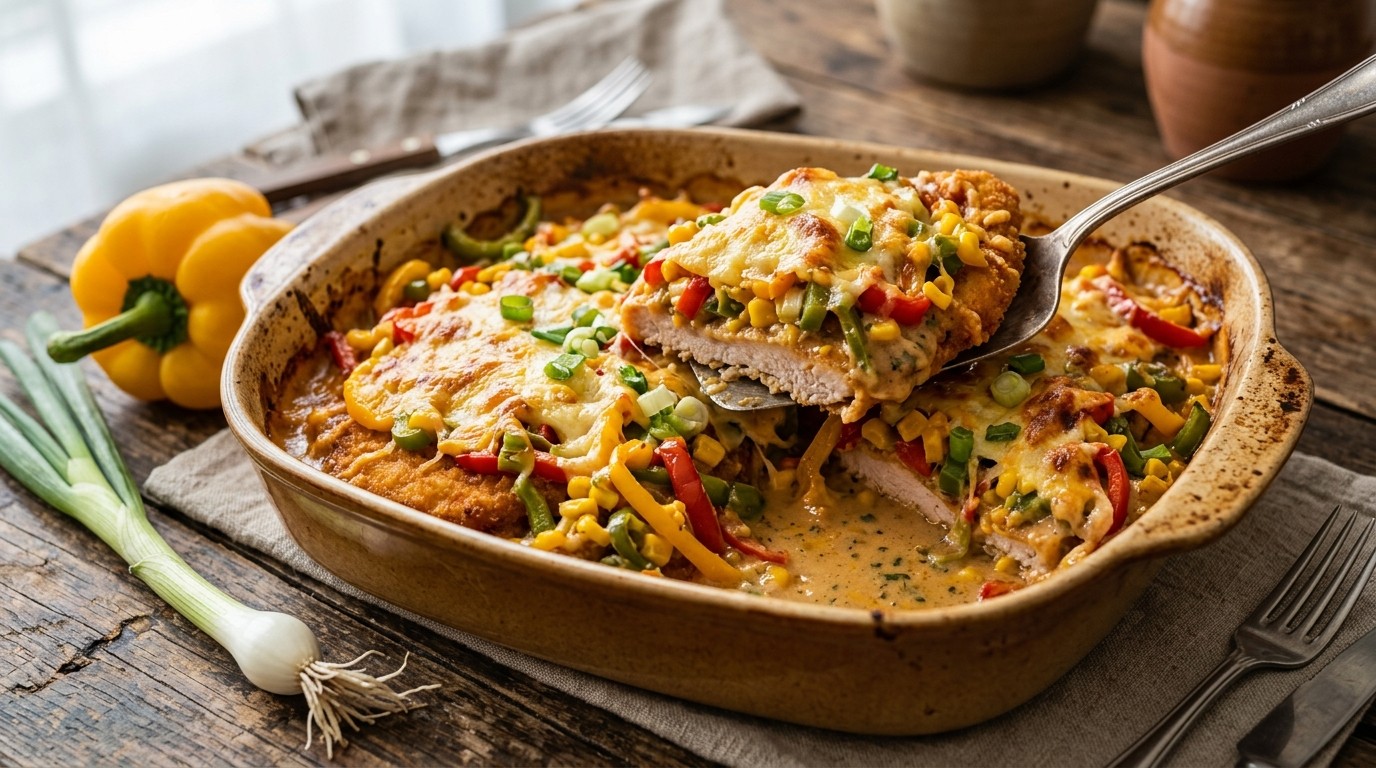 Gegratineerde Paprikaschnitzel