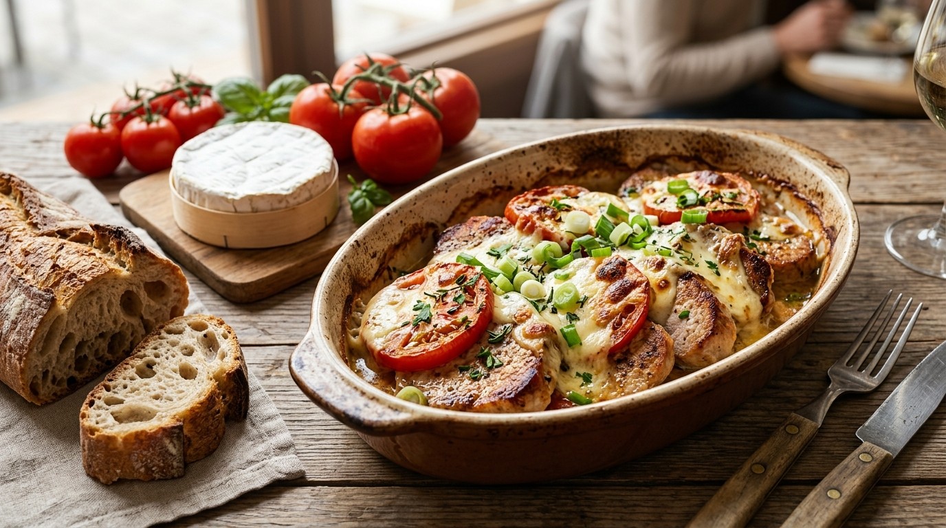 Gegratineerde Varkensfilet met Camembert