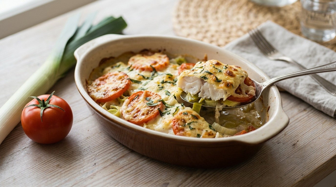 Gegratineerde vis en Groenten recept Gegratineerde vis en Groenten recept