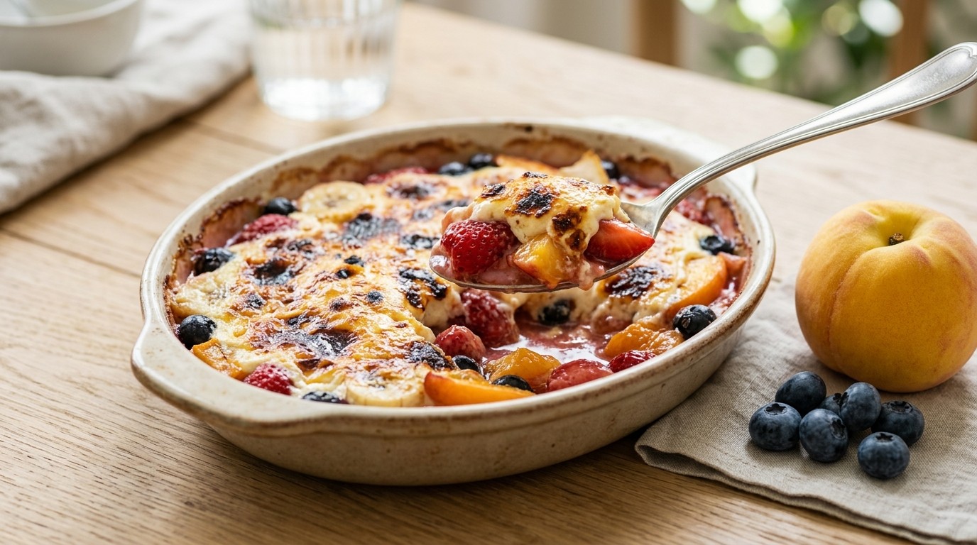 Gegratineerde Yoghurtvruchten recept Gegratineerde Yoghurtvruchten recept