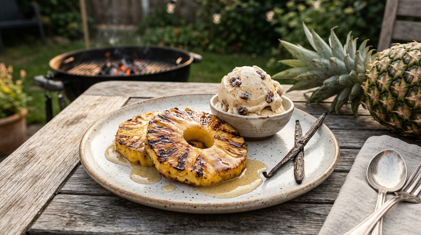 Gegrilde Ananas met Vanillesiroop recept Gegrilde Ananas met Vanillesiroop recept