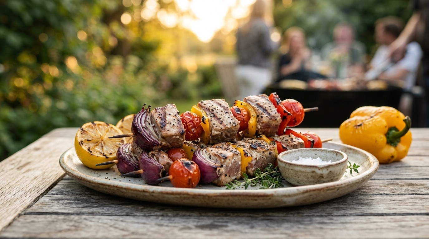 Gegrilde Tonijnspiesen