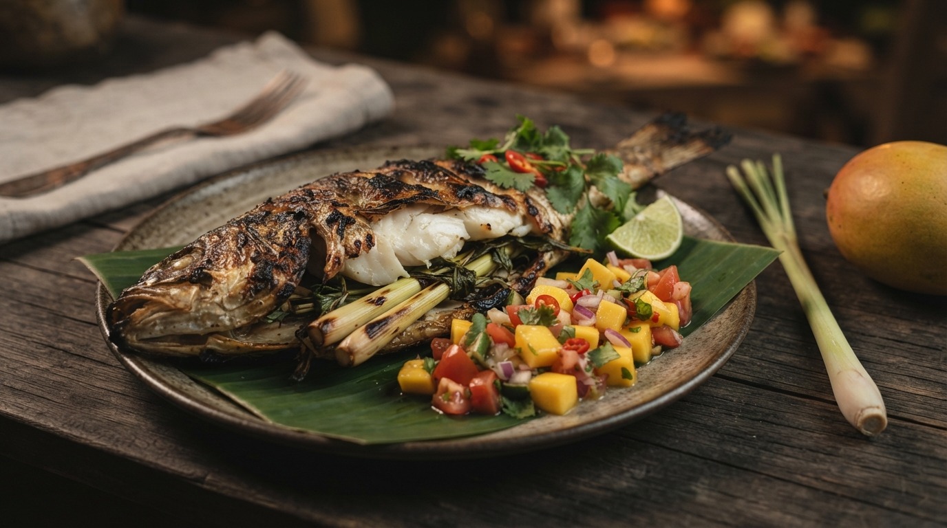 Gegrilde vis met Citroengras recept Gegrilde vis met Citroengras recept