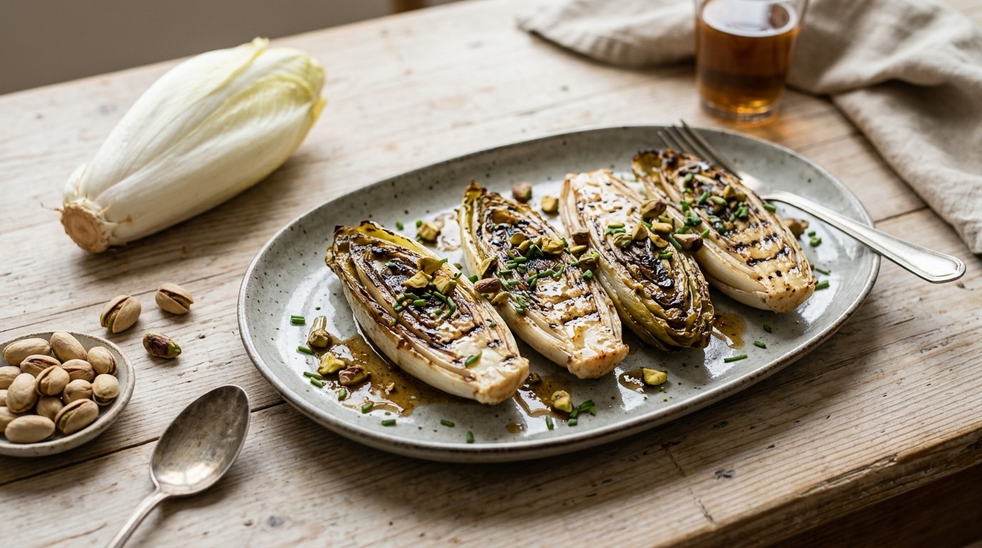 Gegrillde Witlof met Sherrydressing