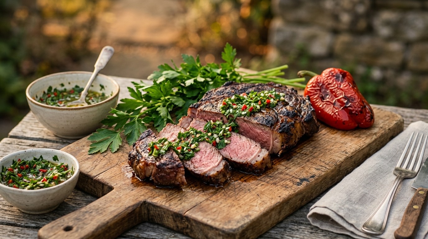 Gegrilleerde Biefstuk met Chimichurri recept Gegrilleerde Biefstuk met Chimichurri recept