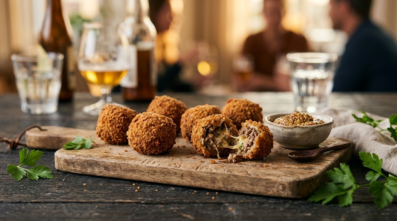 Gehakt-kaaskroketjes recept Gehakt-kaaskroketjes recept