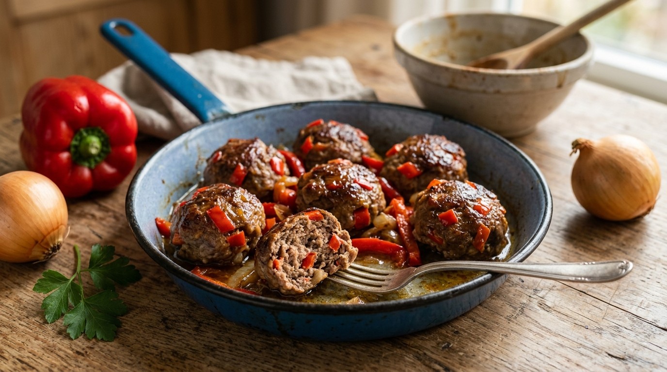 Gehaktballen met Rode Paprika