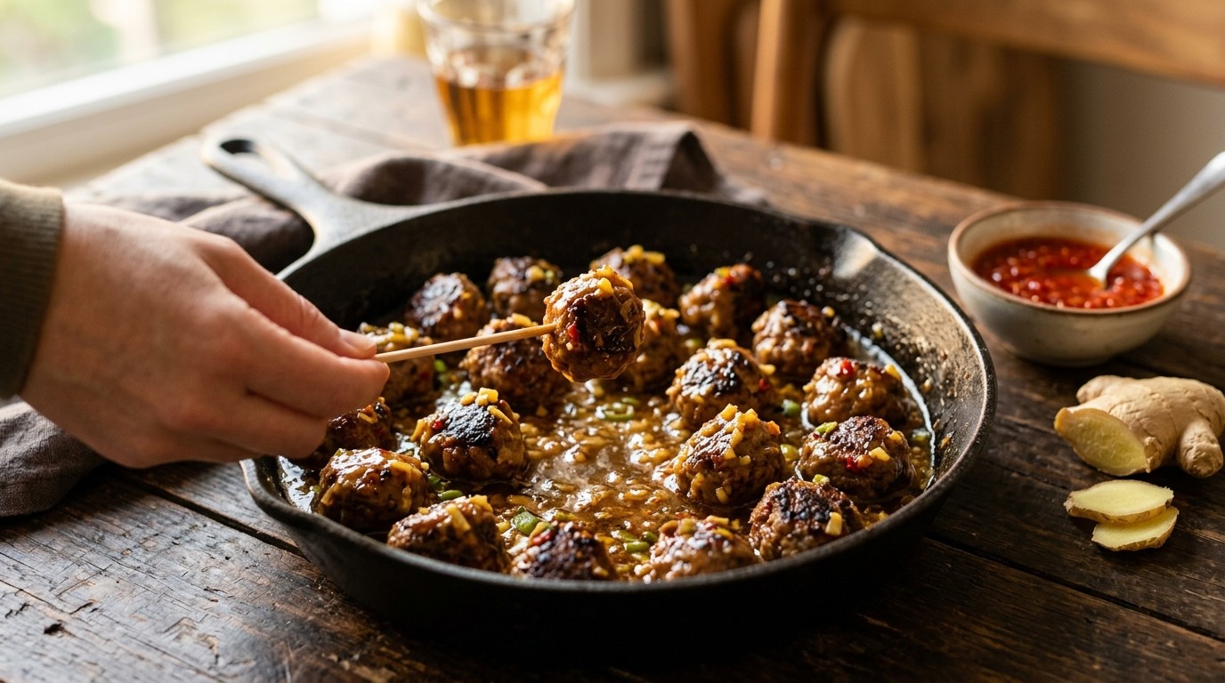 Gehaktballetjes met Gembersaus recept Gehaktballetjes met Gembersaus recept