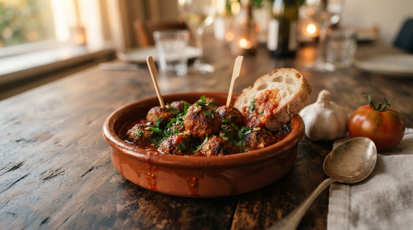 Gehaktballetjes met Tomatensaus Voor Tapas
