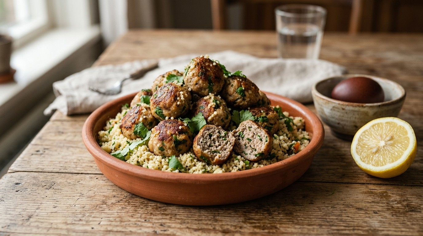 Gehaktballetjes van Couscous met Koriander recept Gehaktballetjes van Couscous met Koriander recept