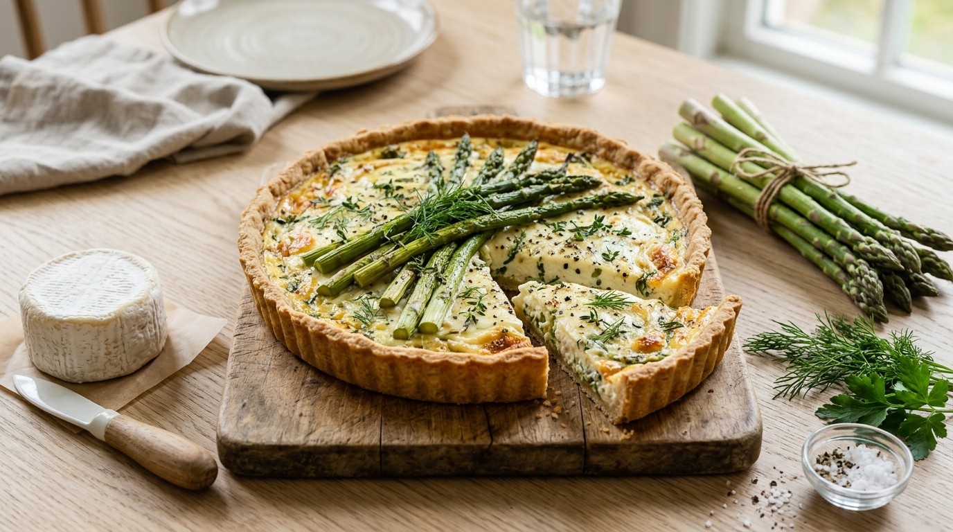 Geitentaart met Asperge recept Geitentaart met Asperge recept