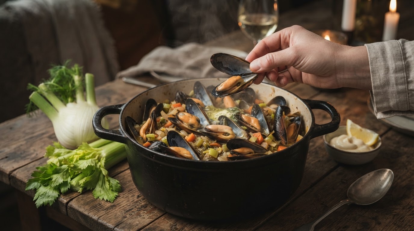 Gekookte Mosselen