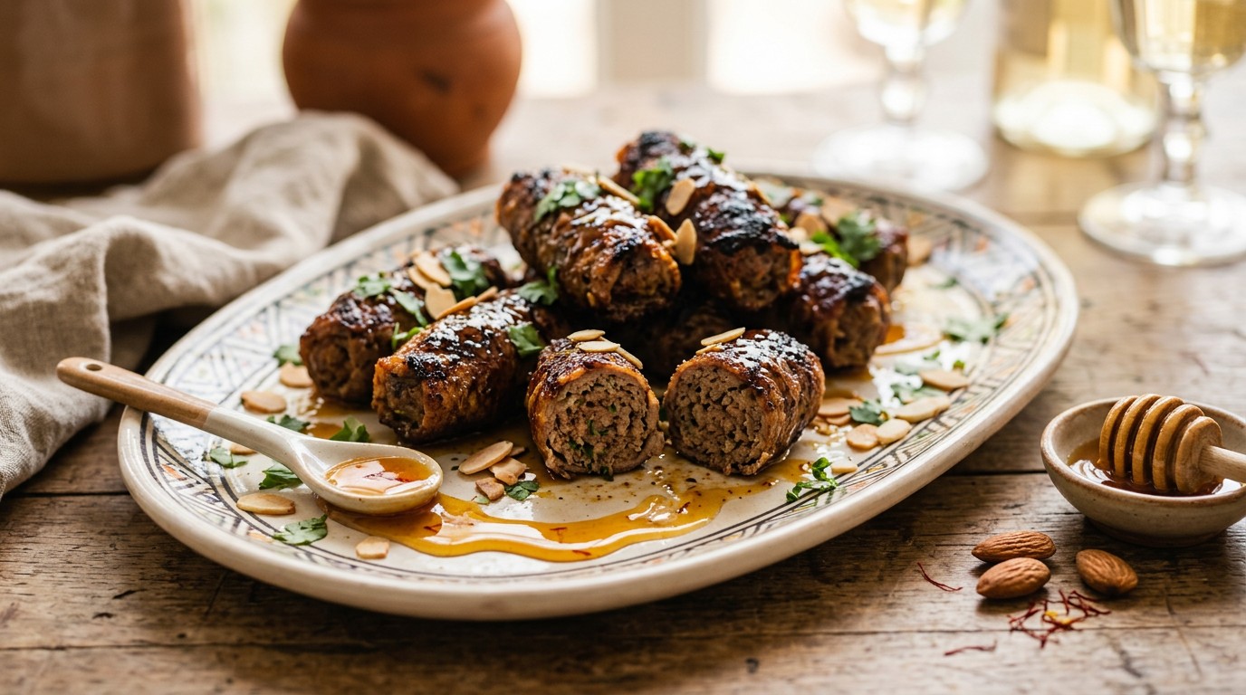 Gekruide Gehaktrolletjes met Honingsaus recept Gekruide Gehaktrolletjes met Honingsaus recept