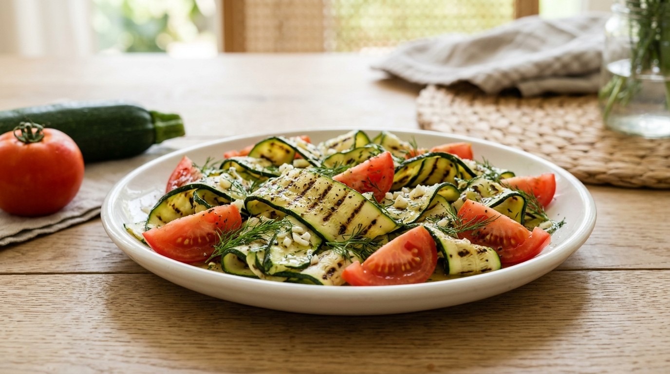 Gemarineerde Courgette met Tomaten