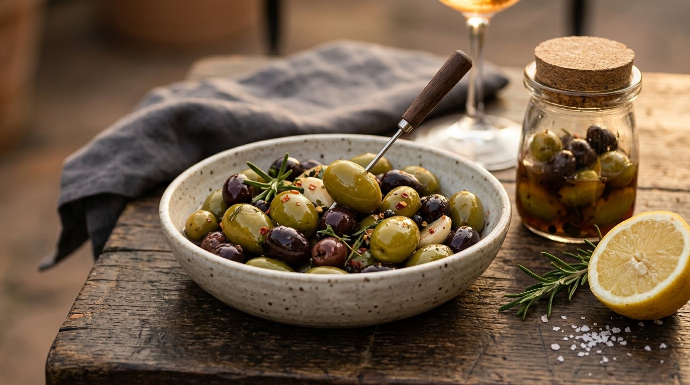 Gemarineerde Olijven recept Gemarineerde Olijven recept