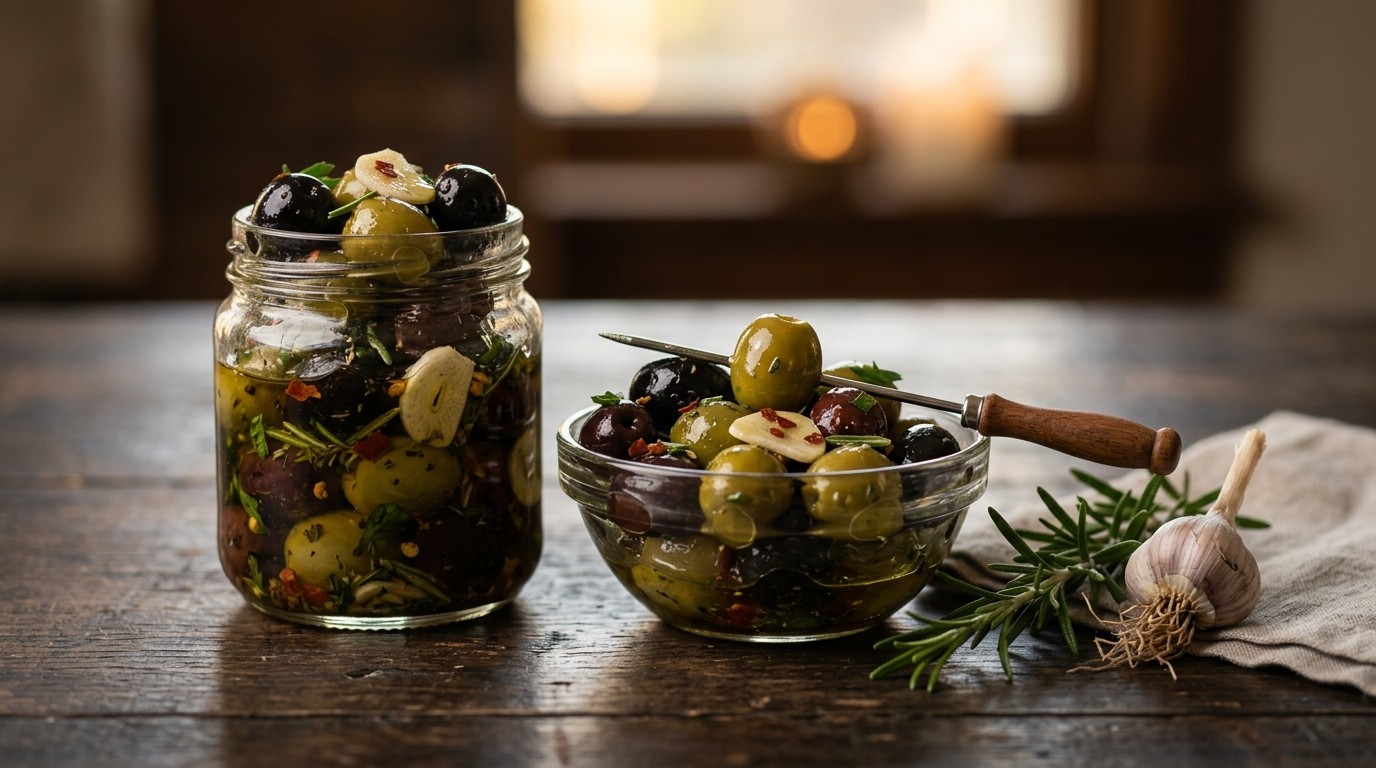 Gemarineerde Olijven recept Gemarineerde Olijven recept