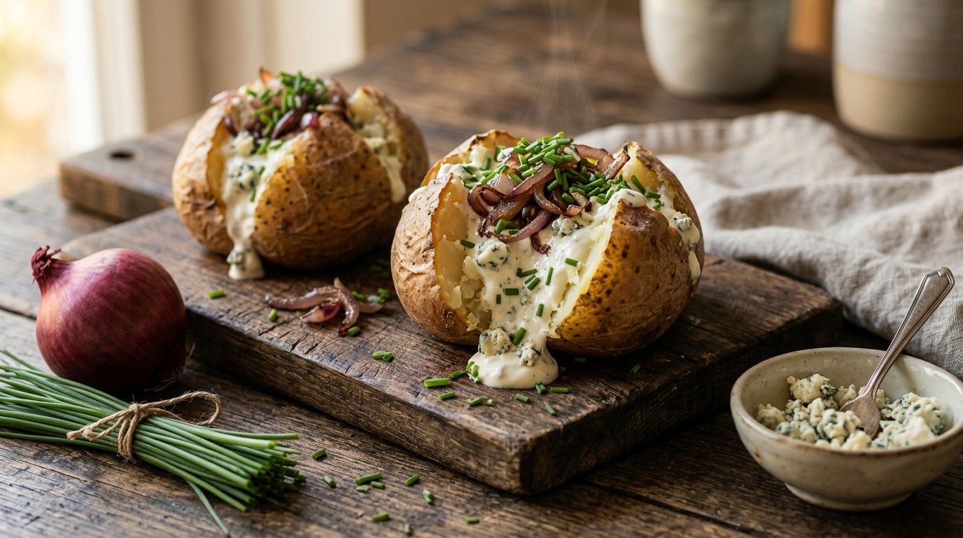 Gepofte Aardappelen met Danish Blue
