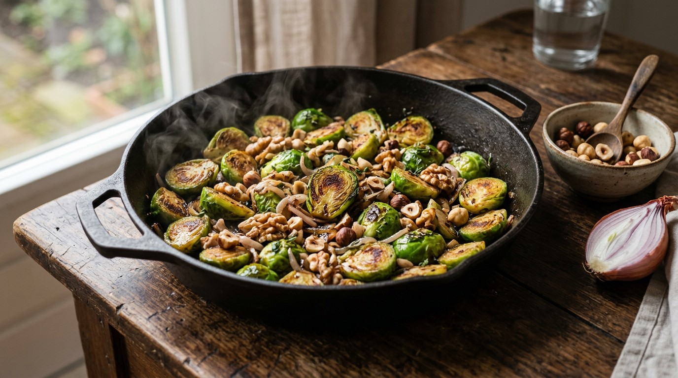 Geroerbakte Spruitjes met Noten