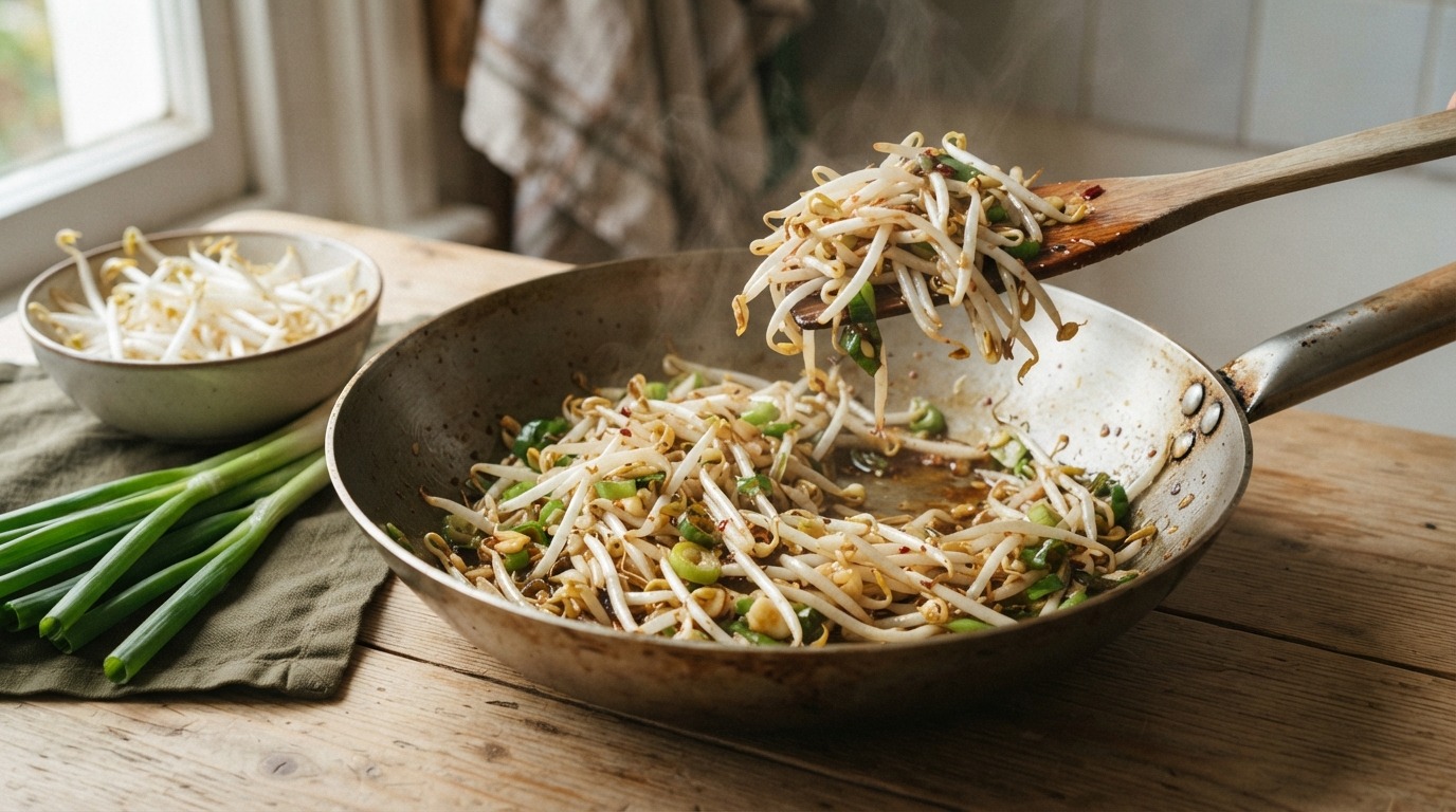 Geroerbakte Taugé recept Geroerbakte Taugé recept