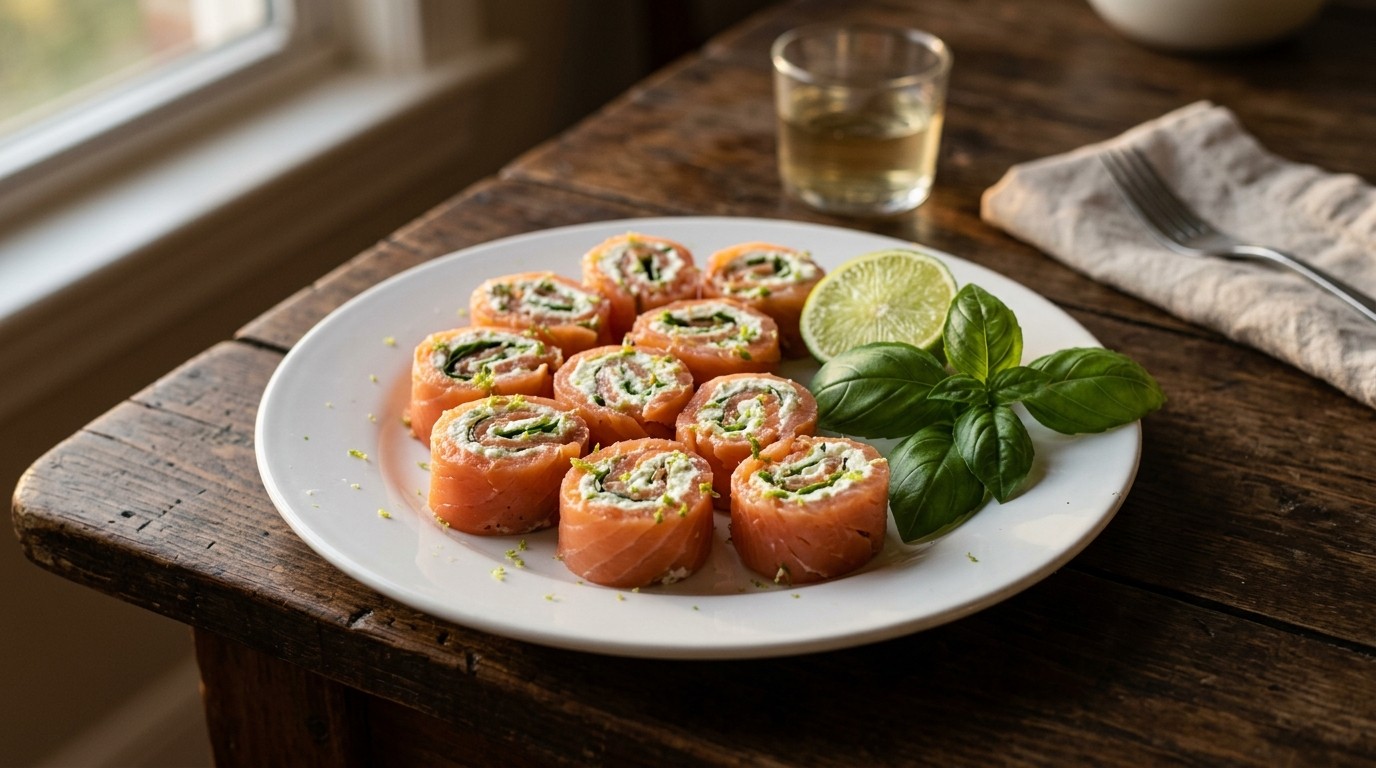 Gerolde Zalm Gevuld met Limoenricotta recept Gerolde Zalm Gevuld met Limoenricotta recept