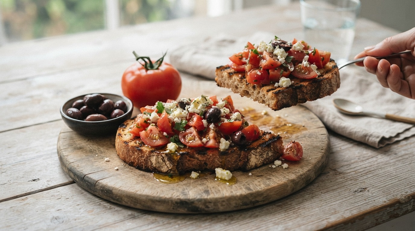 Geroosterd Brood met Tomaat en Kruiden