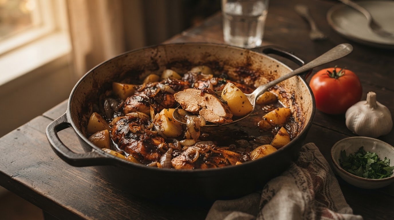 Gesmoorde Kipfilet