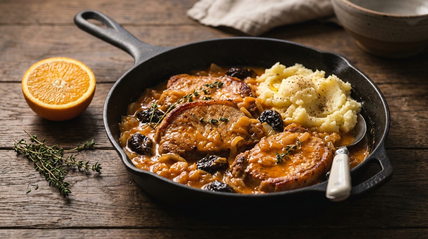 Gestoofde Karbonade met Sinaasappelsaus recept Gestoofde Karbonade met Sinaasappelsaus recept