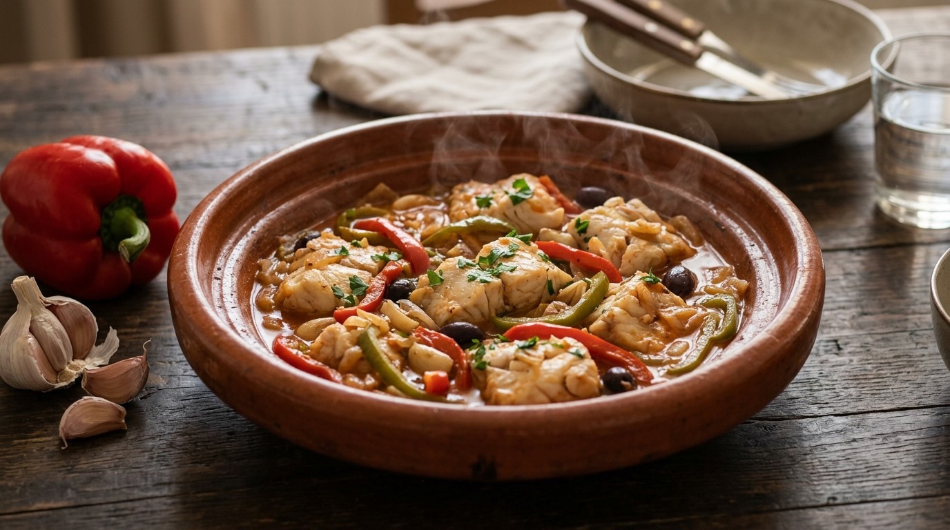 Gestoofde Nijlbaars met Paprika